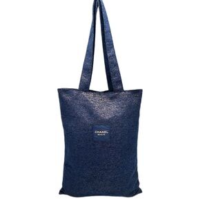 Chanel Beaute Blue and Gold Tote Bag GWP